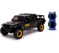 2020 Jeep Gladiator Pickup Truck B&M Black with Graphics with Extra Wheels Just Trucks Series 1/24 Diecast Model Car by Jada