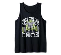 Just Trying to Keep It Together Shirt Halloween Frankenstein Tank Top