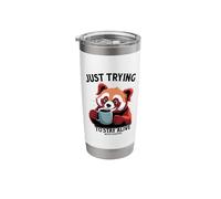 Just Trying to Stay Alive with Coffee Stainless Steel Insulated Tumbler