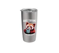 Just Trying to Stay Alive with Coffee Stainless Steel Insulated Tumbler
