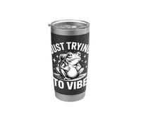 Just Trying to Vibe Backpack Frog Aesthetic Stainless Steel Insulated Tumbler