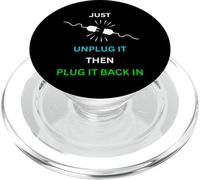 Just Unplug it Then Plug Funny Sarcastic Retirement Graphic PopSockets PopGrip for MagSafe