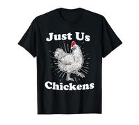 Just Us Chickens Design for Farming Fans Value Graphic T-Shirt, Men, Black, L