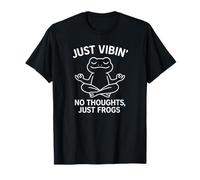 Just Vibin’ - No Thoughts, Just Frogs Meditating Frog Tee T-Shirt