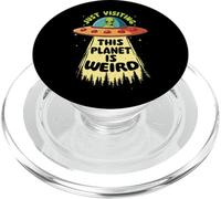 Just Visiting This Planet Is Weird - Sarcastic Joke PopSockets PopGrip for MagSafe