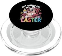 Just Waiting For Easter Cute Bunny Pig Humor PopSockets PopGrip for MagSafe