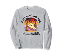 Just Waiting for Halloween Cute Summerween Vintage Sunset Sweatshirt
