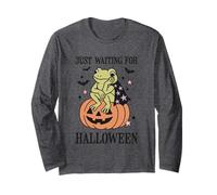 Just Waiting For Halloween Frog Pumpkin Long Sleeve T-Shirt