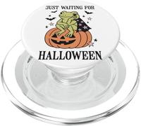 Just Waiting For Halloween Frog Pumpkin PopSockets PopGrip for MagSafe