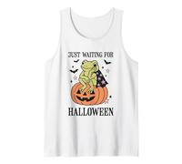 Just Waiting For Halloween Frog Pumpkin Tank Top