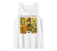 Just Waiting for Halloween Pumpkin Witch Magic October Party Tank Top