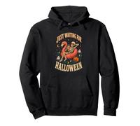 Just Waiting For Halloween Skeleton Flamingo Summer Pullover Hoodie