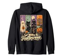 Just Waiting For Halloween Spooky Cute Design Zip Hoodie