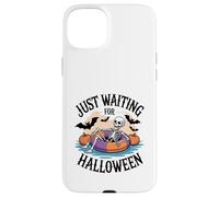 Just Waiting for Halloween Spooky Ghosts Pumpkins Full Moon Case for iPhone 15 Plus