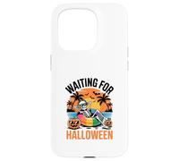 Just Waiting for Halloween Spooky Ghosts Pumpkins Full Moon Case for iPhone 15 Pro