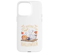 Just Waiting for Halloween Spooky Ghosts Pumpkins Full Moon Case for iPhone 15 Pro Max