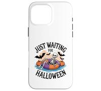 Just Waiting for Halloween Spooky Ghosts Pumpkins Full Moon Case for iPhone 16 Pro Max