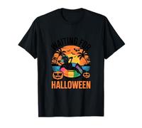 Just Waiting for Halloween Spooky Ghosts Pumpkins Full Moon T-Shirt