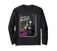 JUST WAITING FOR HALLOWEEN with Cool Vampire Long Sleeve T-Shirt