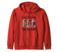 Just Waiting For The Ping Canning Season Homemade Zip Hoodie