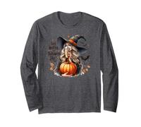 Just Waiting Halloween Autumn Fall Pumpkin Trick Or Treat Long Sleeve T-Shirt