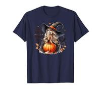 Just Waiting Halloween Autumn Fall Pumpkin Trick Or Treat T-Shirt