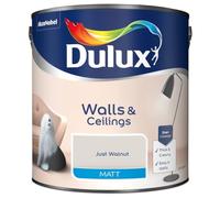 Just Walnut Walls & Ceilings Matt Emulsion Paint 2.5L - Smooth Creamy Finish, Quick Dry, Low VOC, Easy Application for Interior Walls & Ceilings