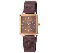 Just Watch JW20109 Women's Watch Mesh Band Stainless Steel Hook Clasp Date Analogue Quartz, Copper/Rose Gold, Bracelet