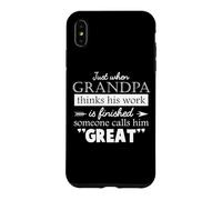 Just When Grandpa Thinks Father's Day Vintage Great Grandpa Case for iPhone XS Max