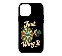 Just Wing It Comic Dartboard Darts Humor Case for iPhone 12 mini