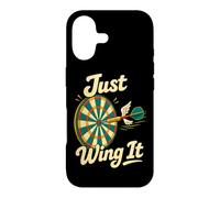 Just Wing It Comic Dartboard Darts Humor Case for iPhone 17