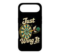 Just Wing It Comic Dartboard Darts Humor Case for iPhone Air