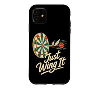 Just Wing It Darts League Flying Dart Joke Case for iPhone 11