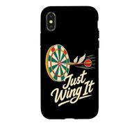 Just Wing It Darts League Flying Dart Joke Case for iPhone X/XS