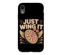 Just Wing It Darts Player Dartboard Pun Case for iPhone XR