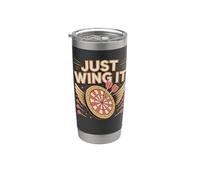 Just Wing It Darts Player Dartboard Pun Stainless Steel Insulated Tumbler