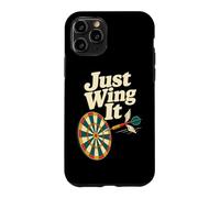 Just Wing It Funny Dart Player Bullseye Case for iPhone 11 Pro