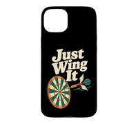 Just Wing It Funny Dart Player Bullseye Case for iPhone 15 Plus