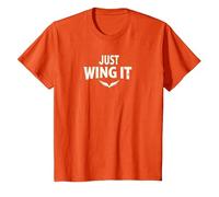Just Wing It: Motivational Angel Wings T-Shirt, Youth, Orange, 3T