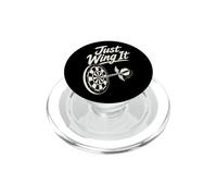 Just Wing It Winged Dart Pub Humor PopSockets PopGrip for MagSafe