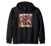 Just Wingin It Beautifully Positive Motivational Design Zip Hoodie