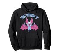 Just Wingin' It Derpy Albino Bat Pullover Hoodie