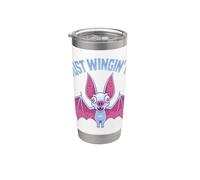 Just Wingin' It Derpy Albino Bat Stainless Steel Insulated Tumbler