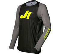 Just1 J-Flex Motocross Jersey, black-grey-yellow, size M for Men