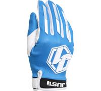 Just1 J-Force Motocross Gloves, white-blue, size S for Men
