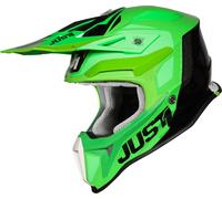 Just1 J18 Pulsar Motocross Helmet, black-green, size XS for Men