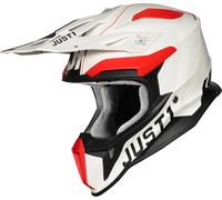 Just1 J18 Pulsar Motocross Helmet, black-white-red, size M for Men