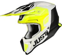 Just1 J18 Pulsar Motocross Helmet, black-white-yellow, size XS for Men