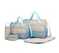 just4baby 5pcs Baby Nappy Changing Bags Set in Light Blue