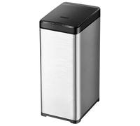 just4baby Large 42L Capacity Rectangle SLIM Design Deluxe Sensor Kitchen Rubbish Bin Hands Free Touchless Automatic Motion Bin Brushed Stainless Steel or BLACK, 42 Litre (ZX02S-Stainless Steel)